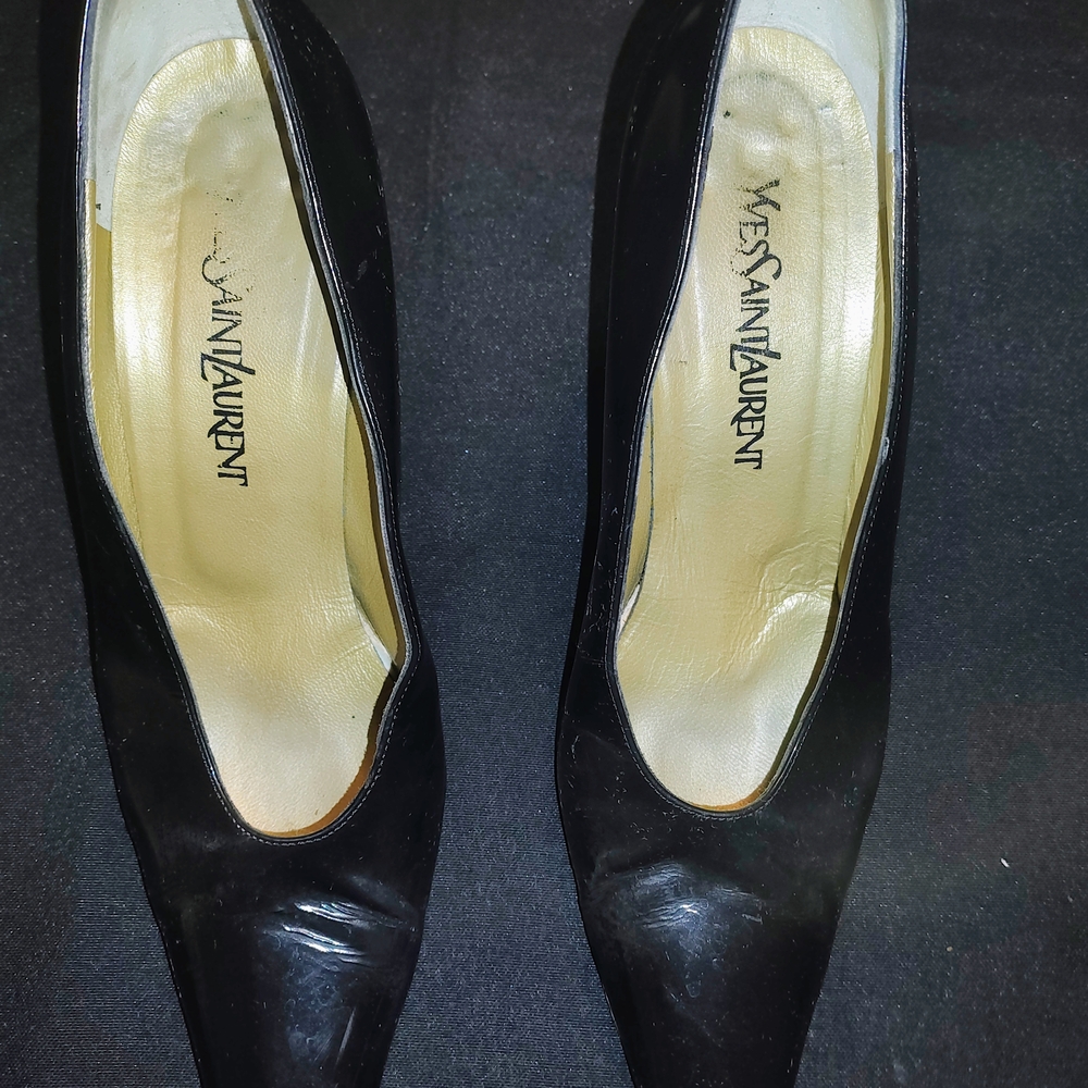 Yves Saint Laurent Black Leather Women's Shoes